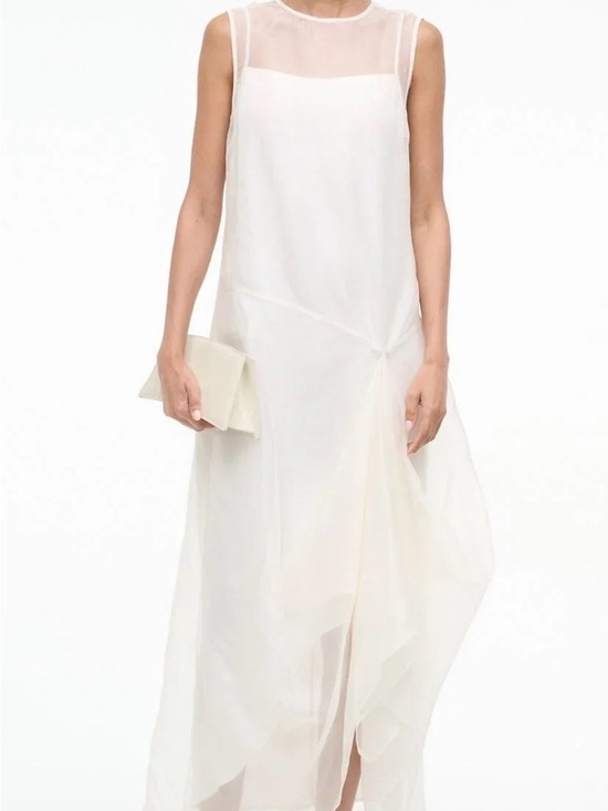 STAUD Dresses & Skirts - STAUD Sheer Ivory Maxi Dress